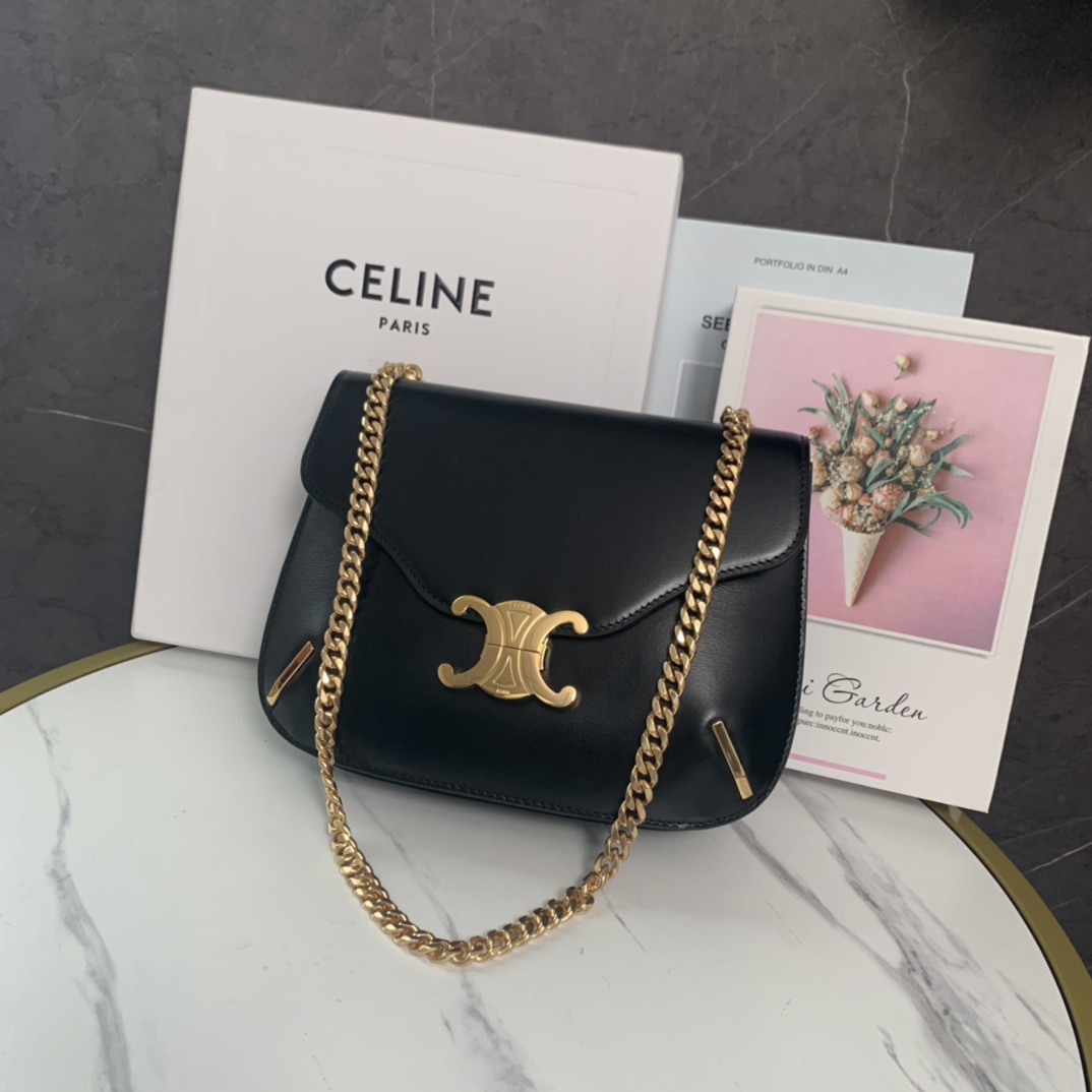 CELINE2022 新品新出走秀款秀款凯旋门链条方形包