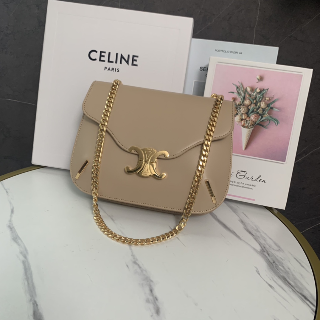 CELINE2022 新品新出走秀款秀款凯旋门链条方形包