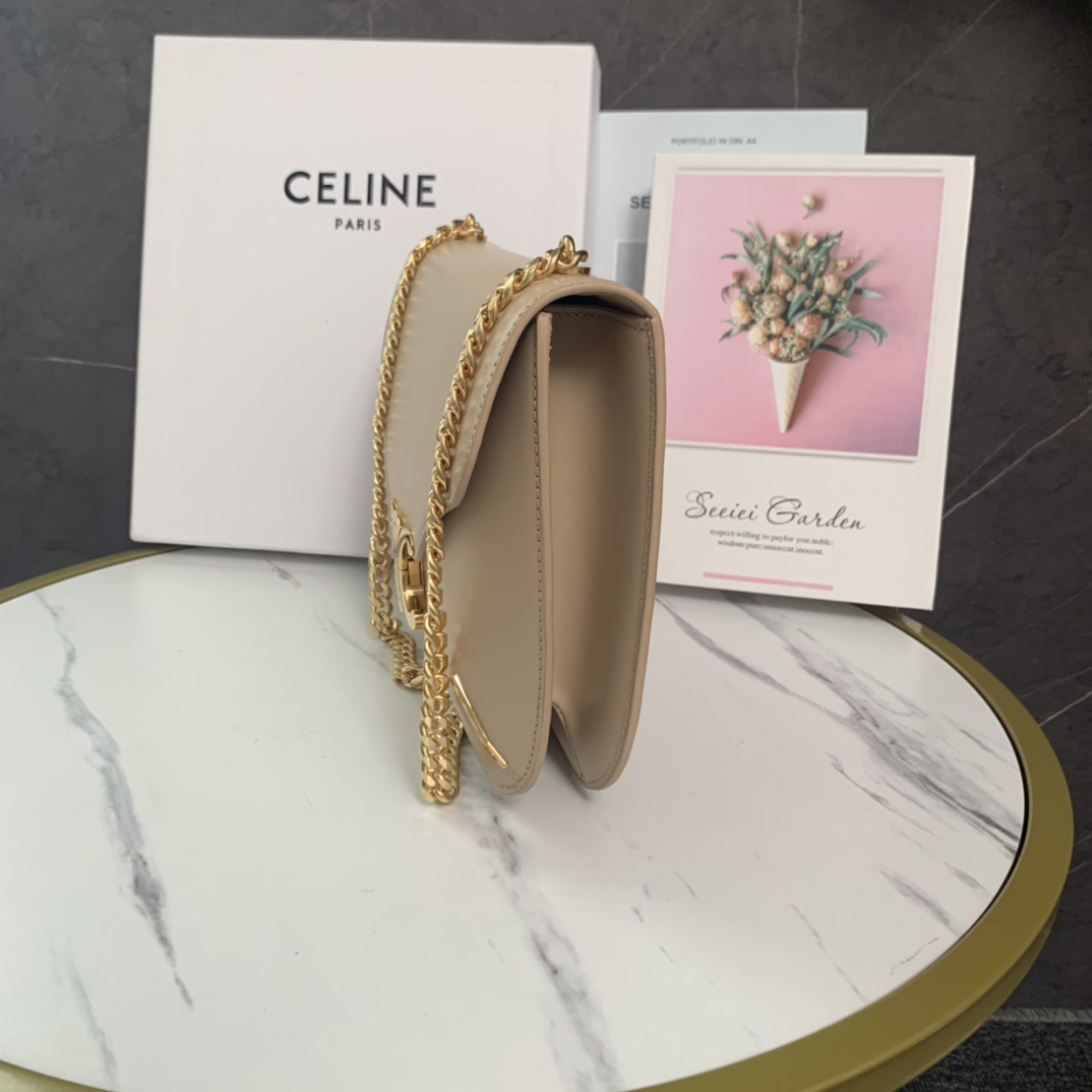 CELINE2022 新品新出走秀款秀款凯旋门链条方形包