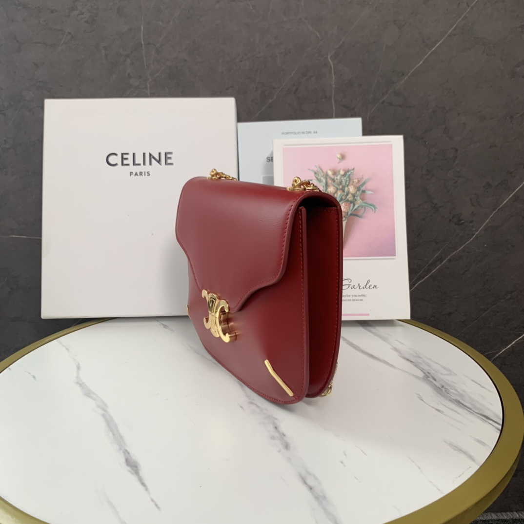 CELINE2022 新品新出走秀款秀款凯旋门链条方形包