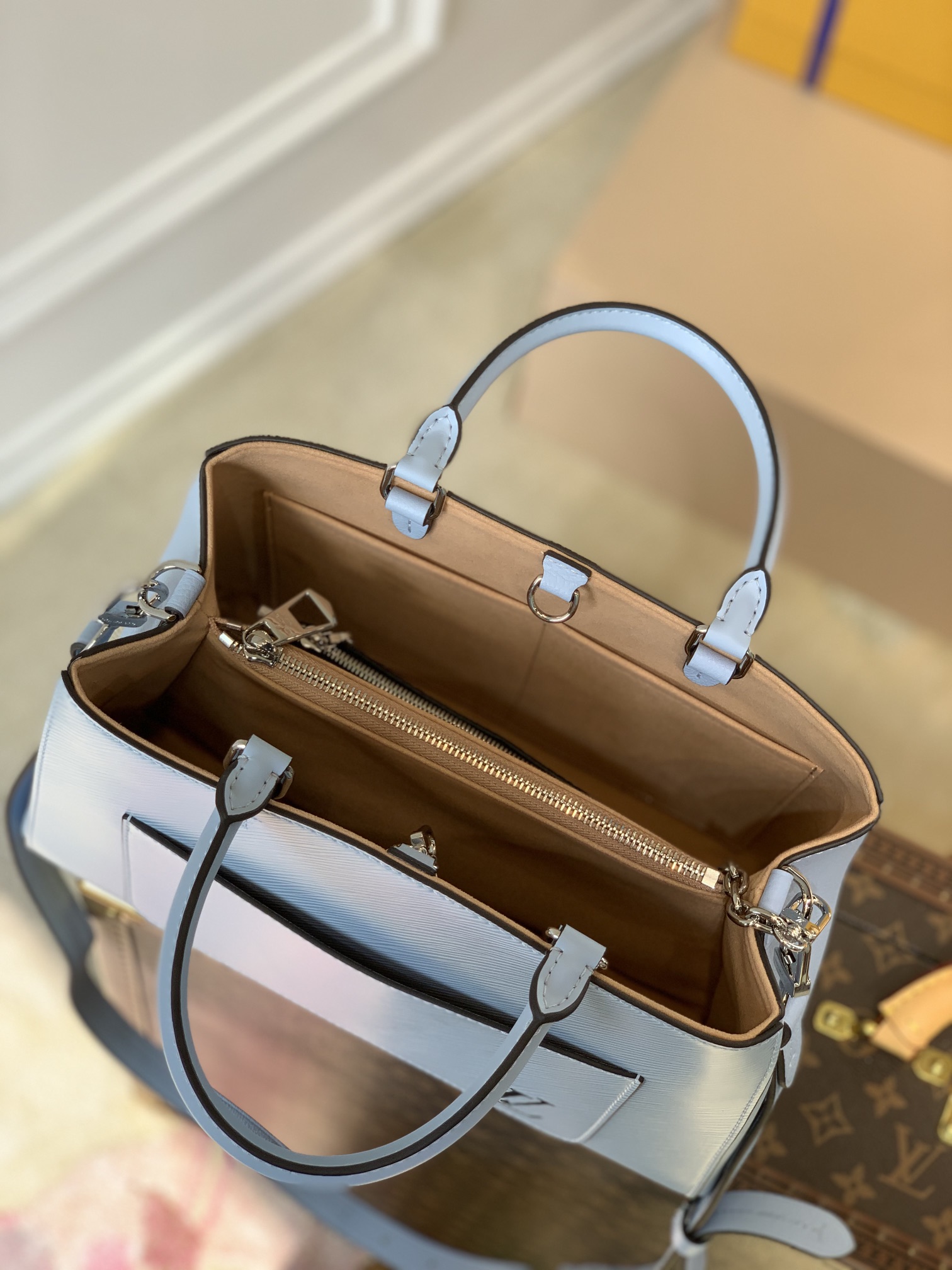 原单M59953蓝色 Marelle Tote 中号手袋