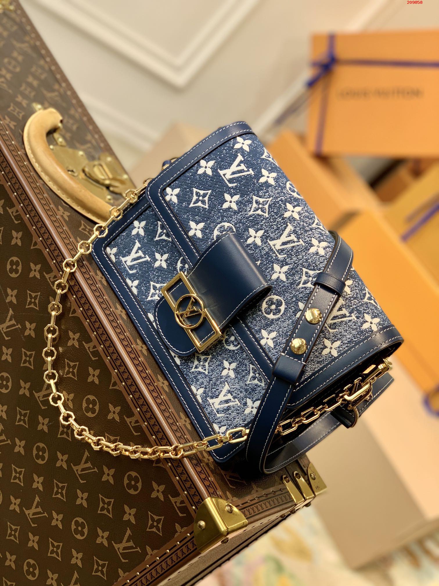 原单M59631牛仔蓝 本款 Dauphine 中号手袋