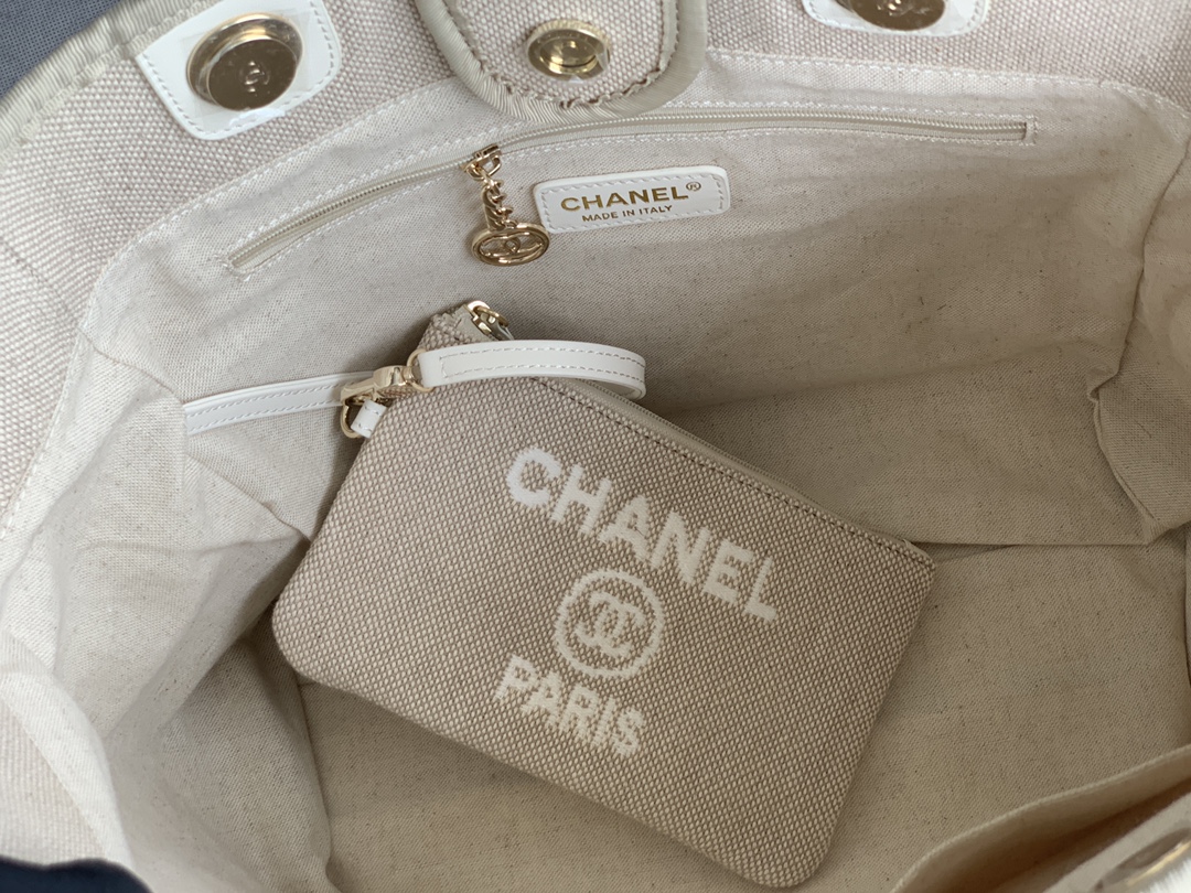 CHANEL   型号：66941 2022新款新色母子沙滩牛仔帆布包