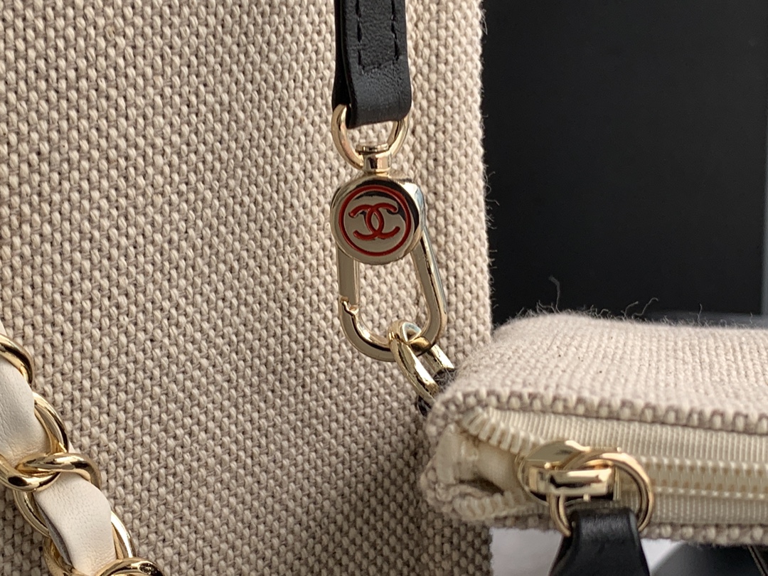 CHANEL   型号：66941 2022新款新色母子沙滩牛仔帆布包