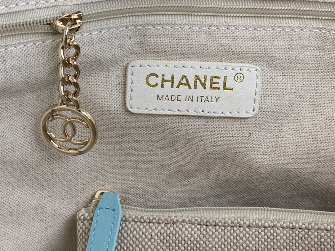 CHANEL   型号：66941 2022新款新色母子沙滩牛仔帆布包