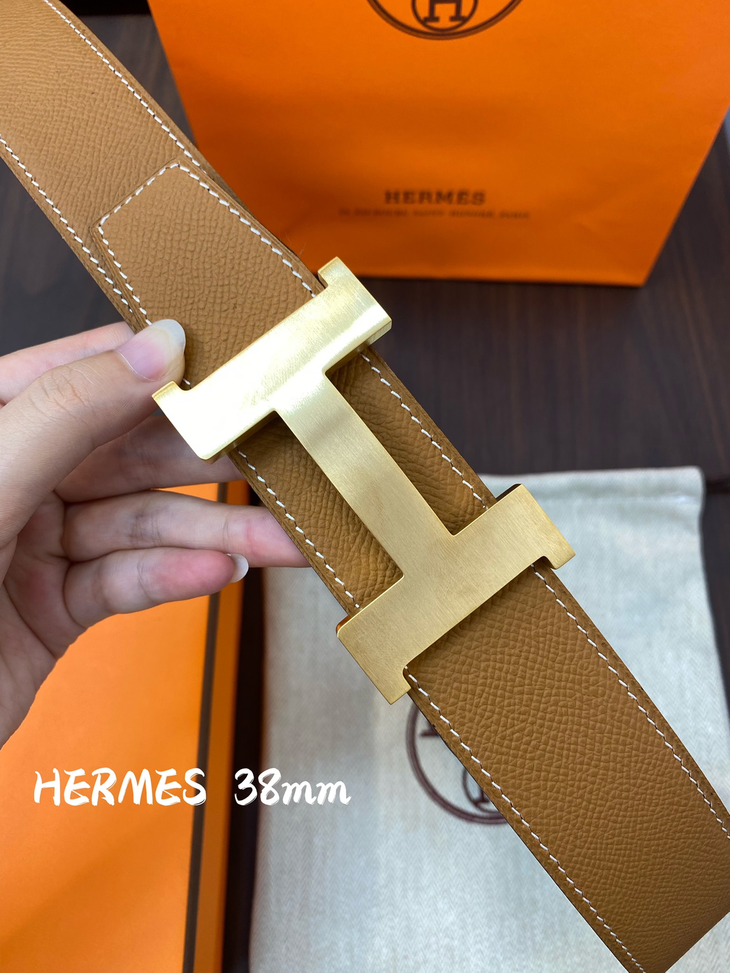 Hermes-爱马仕全套包装 38MM双面可用