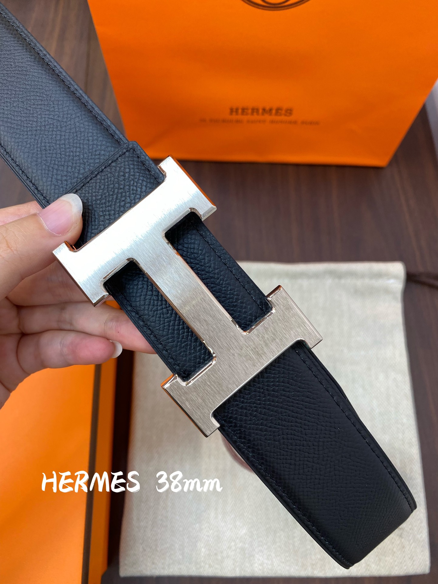 Hermes-爱马仕全套包装 38MM双面可用