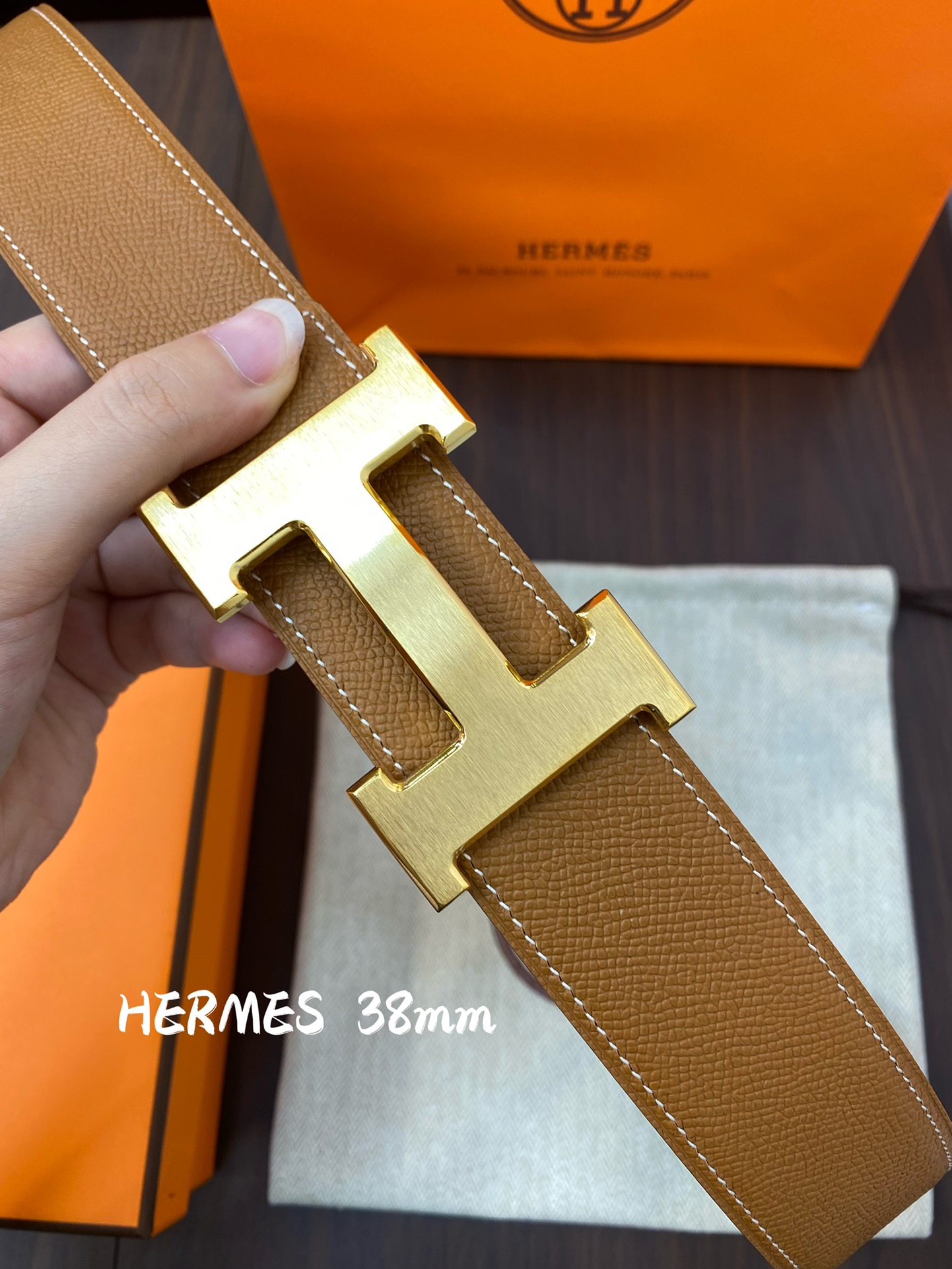 Hermes-爱马仕全套包装 38MM双面可用