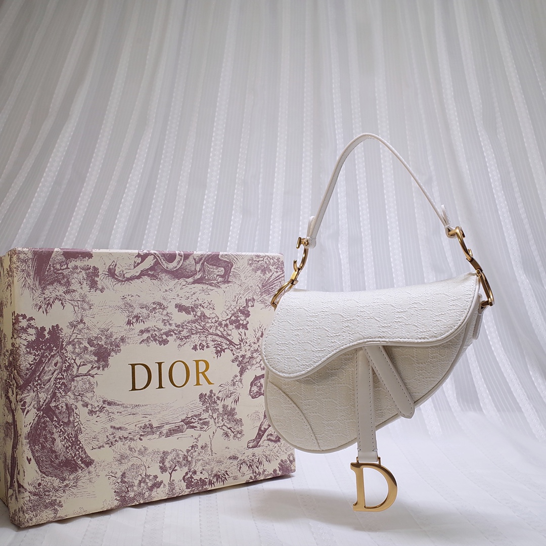 Dior Saddle 顶级白色马鞍包