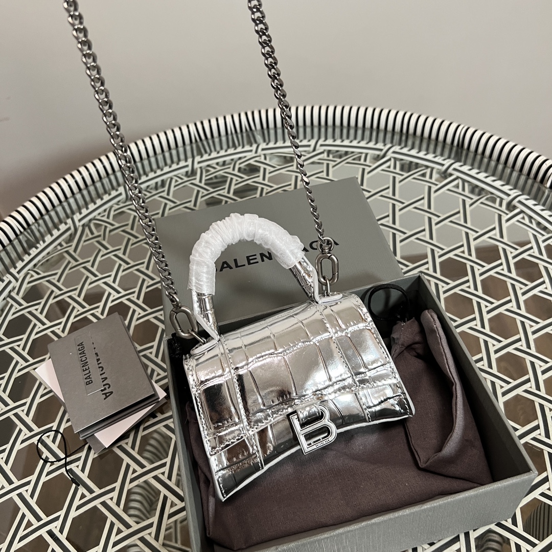 9866新款Balencixxx— Hourglass super mini 沙漏链条款超级mini沙漏包