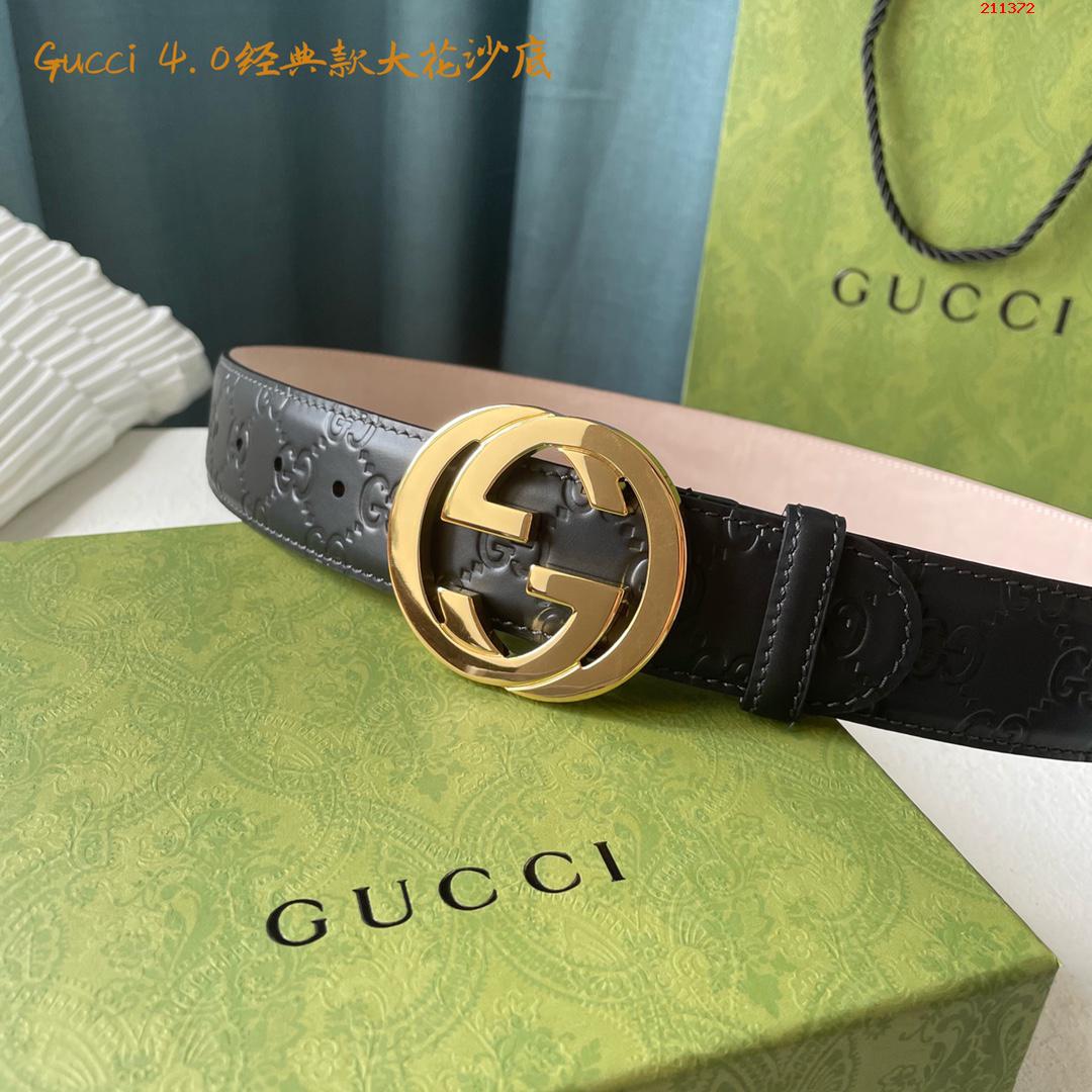 GUCCI.古驰 全套包装 3.8cm进口小牛皮压花