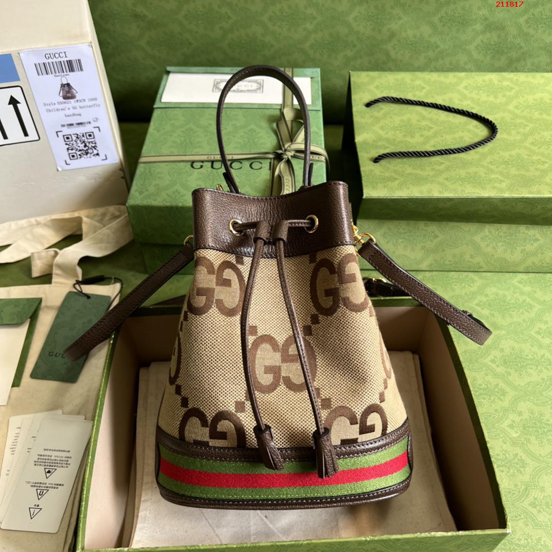 Gucci meo vintage 桶包，迷你包款号：550621棕色 大G帆布