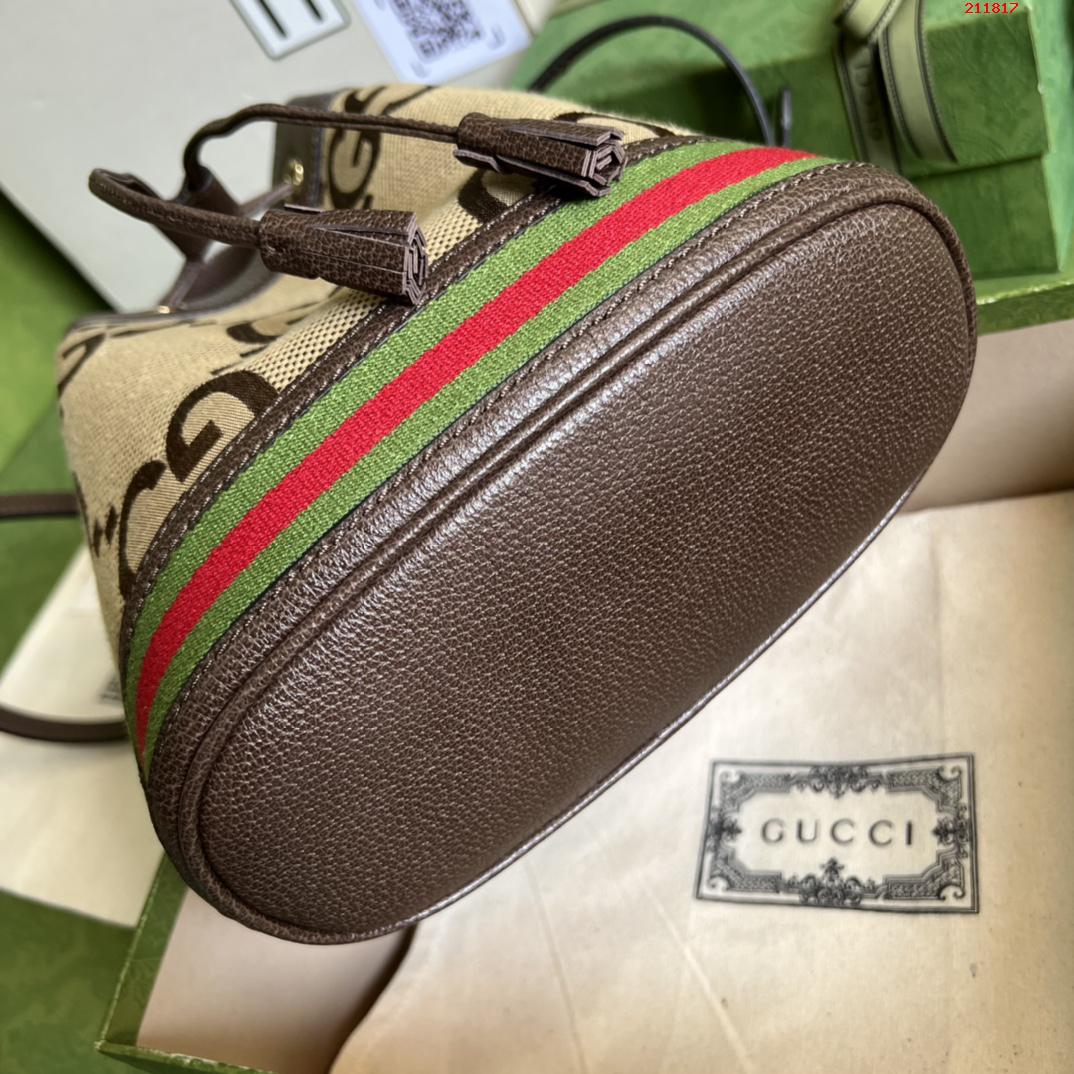 Gucci meo vintage 桶包，迷你包款号：550621棕色 大G帆布