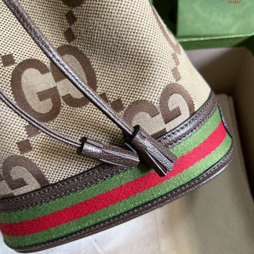 Gucci meo vintage 桶包，迷你包款号：550621棕色 大G帆布