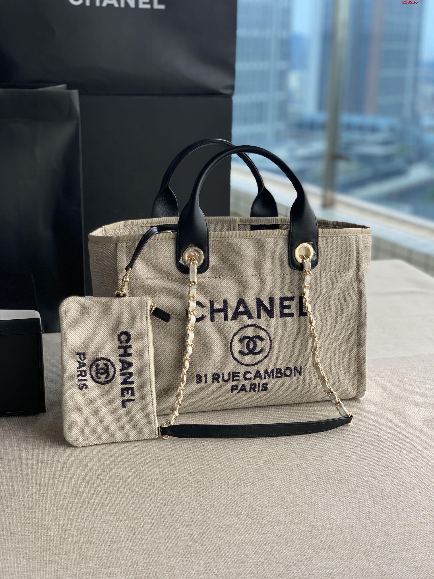 CHANEL：型号：AS3257# 2022新色母子沙滩牛仔帆布包