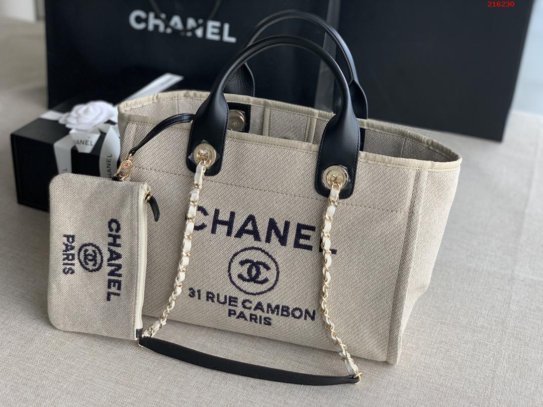 CHANEL：型号：AS3257# 2022新色母子沙滩牛仔帆布包