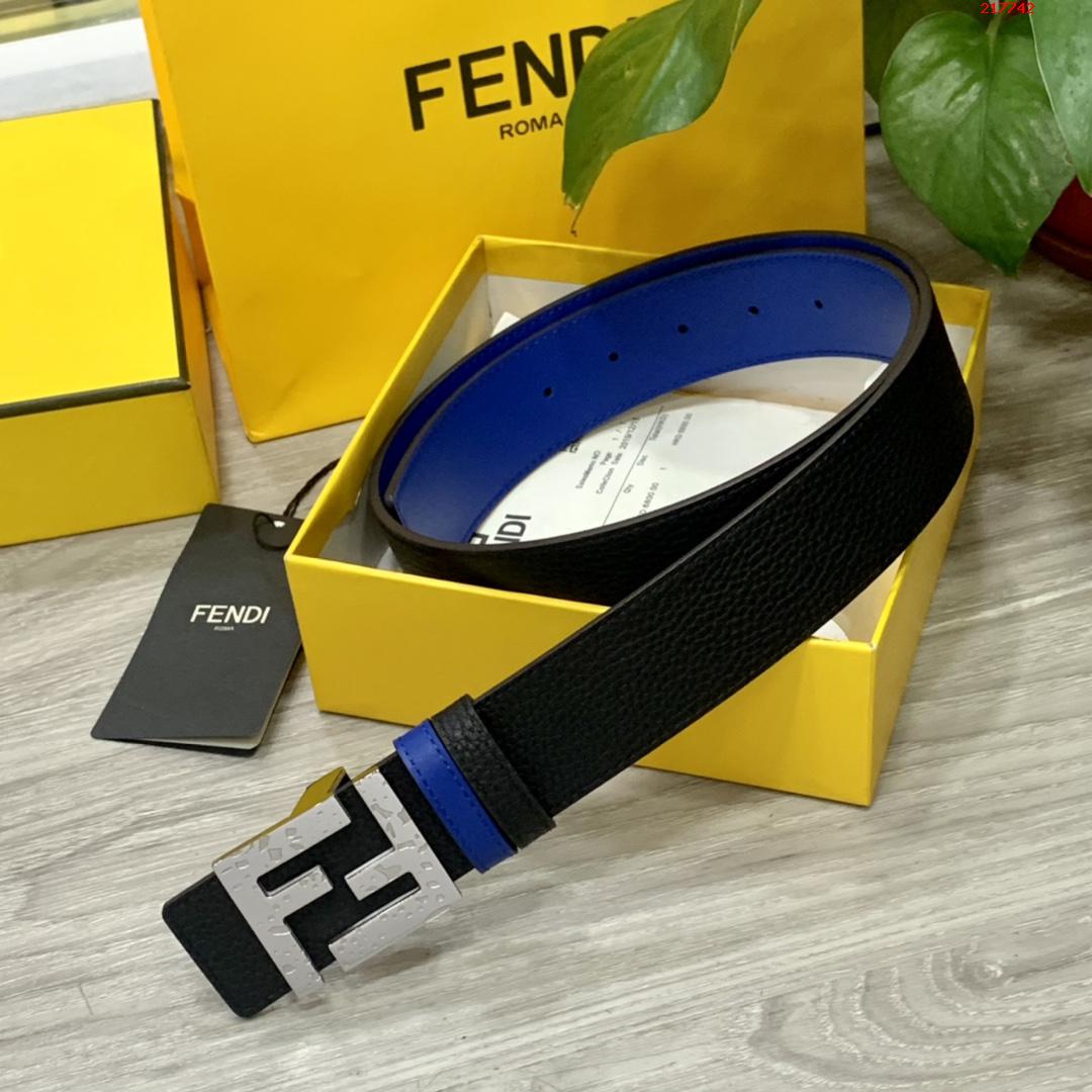 FENDl  芬迪 宽40MM双面原版小牛皮双面  