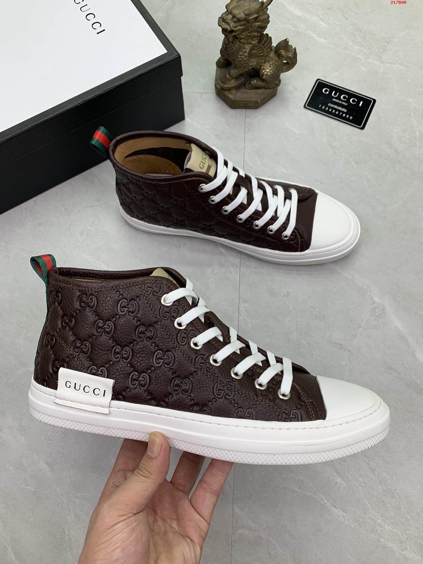 牛里   古驰 GUCCI 经典时尚高帮男鞋 专柜同步