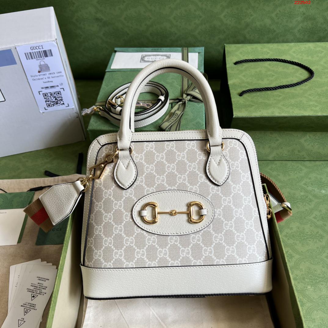    配全套原厂绿盒包装  Gucci 马衔扣1955系列GG迷你手袋 型号 677367 