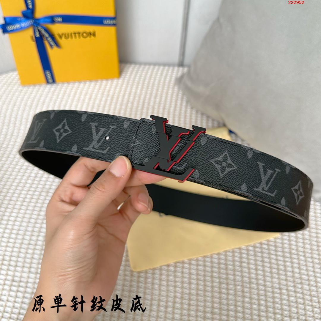 -LV 路易威登 最新22款 宽40MM 经典黑花