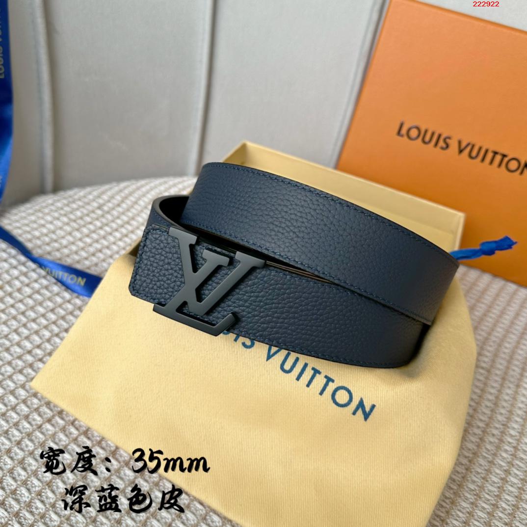 -LV 路易威登  35mm 经典荔枝纹配进口小牛皮底皮