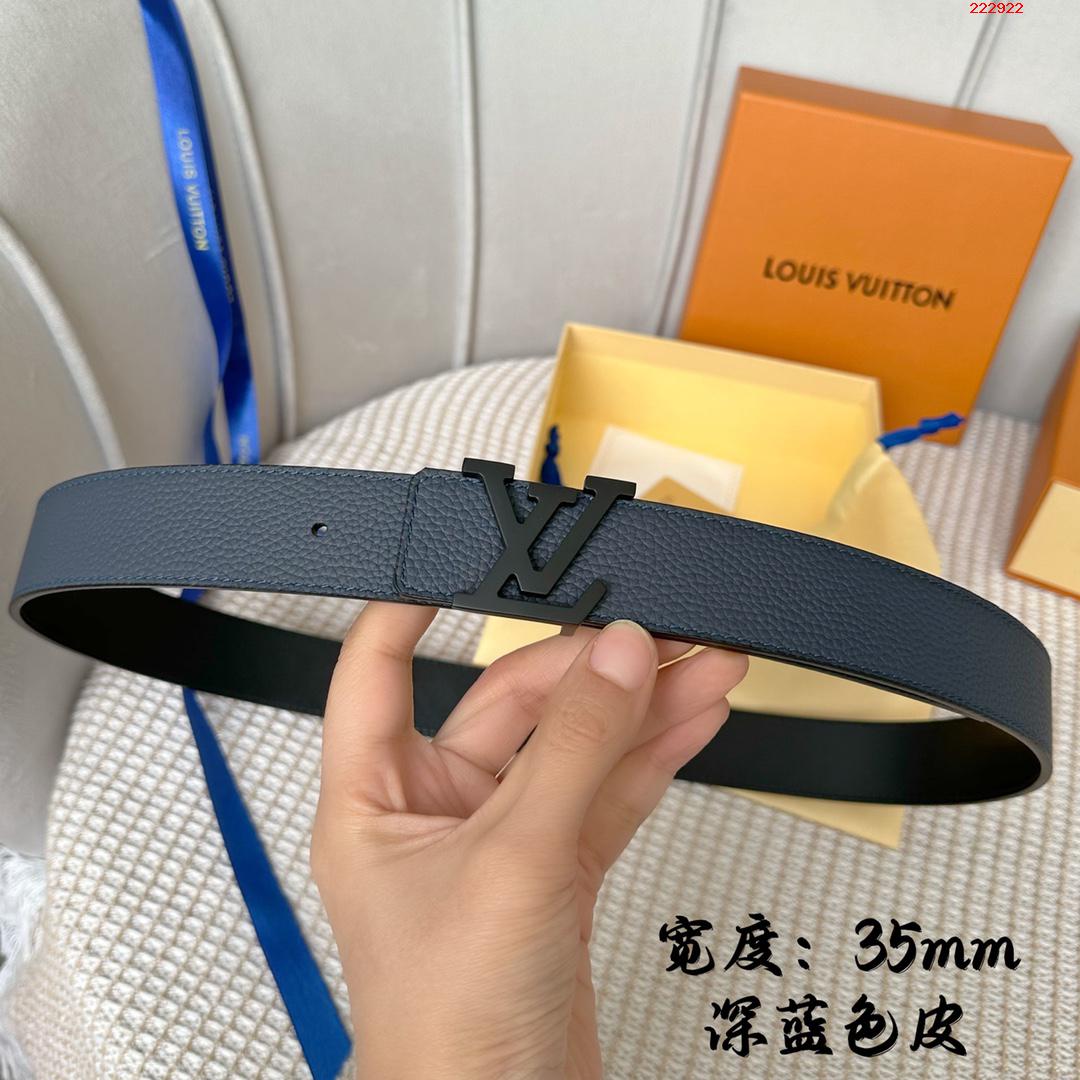 -LV 路易威登  35mm 经典荔枝纹配进口小牛皮底皮