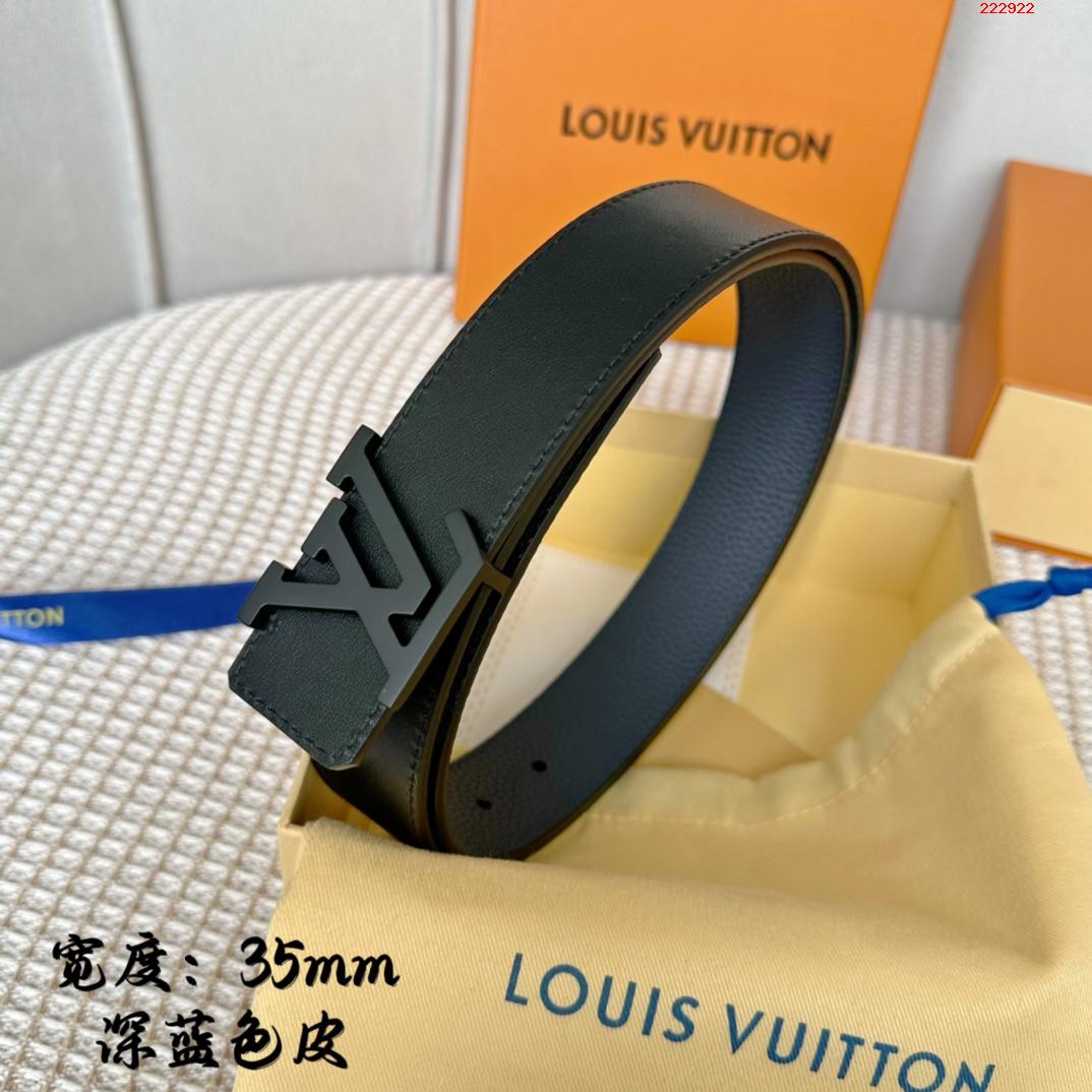 -LV 路易威登  35mm 经典荔枝纹配进口小牛皮底皮