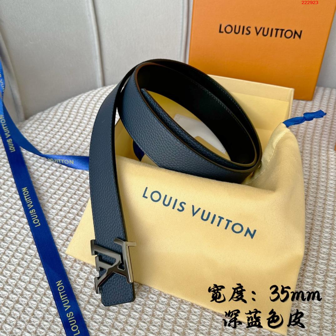 -LV 路易威登  35mm 经典荔枝纹配进口小牛皮底皮