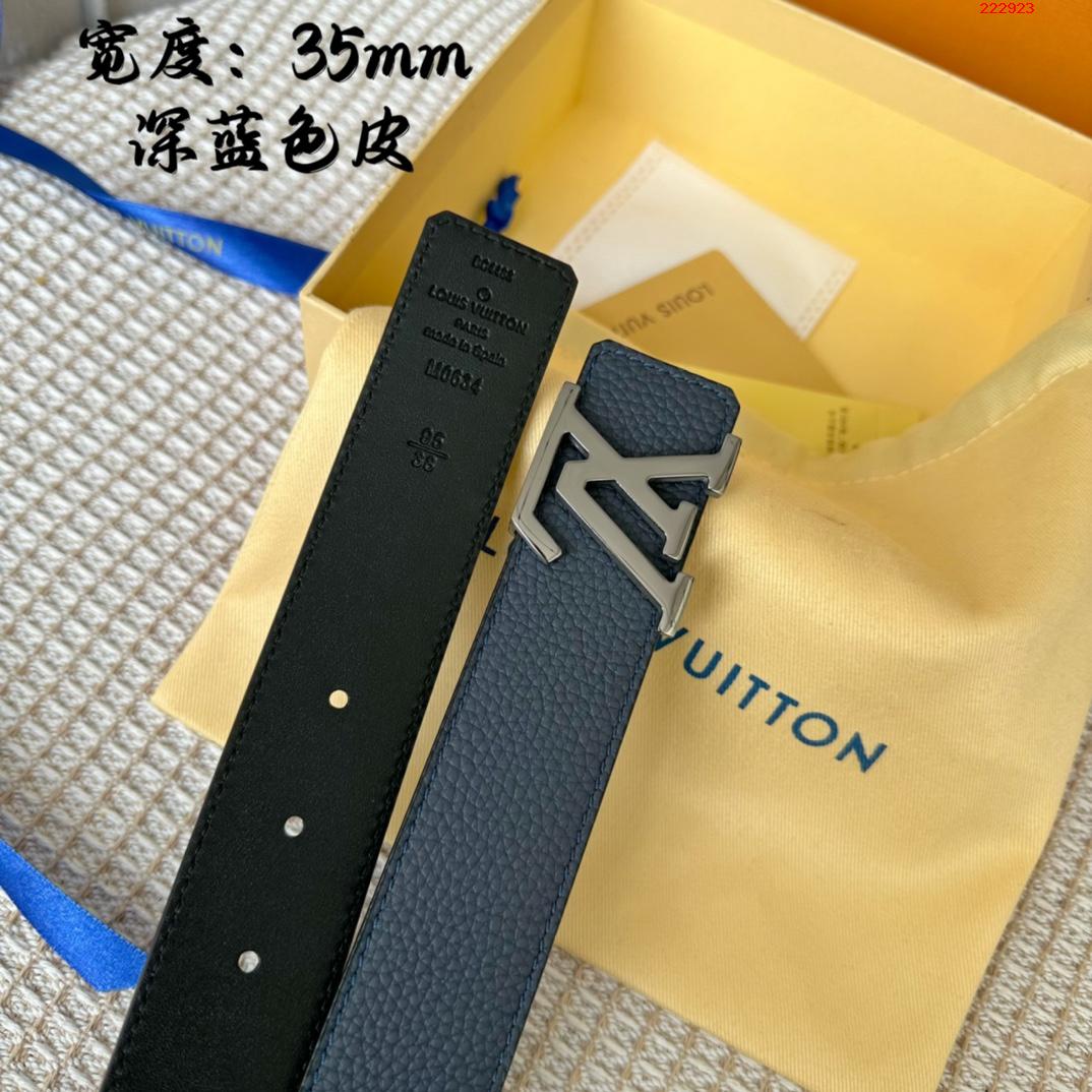 -LV 路易威登  35mm 经典荔枝纹配进口小牛皮底皮