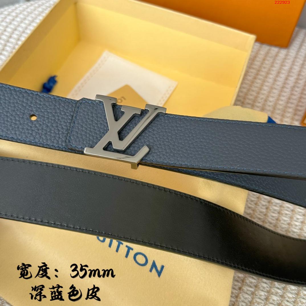 -LV 路易威登  35mm 经典荔枝纹配进口小牛皮底皮