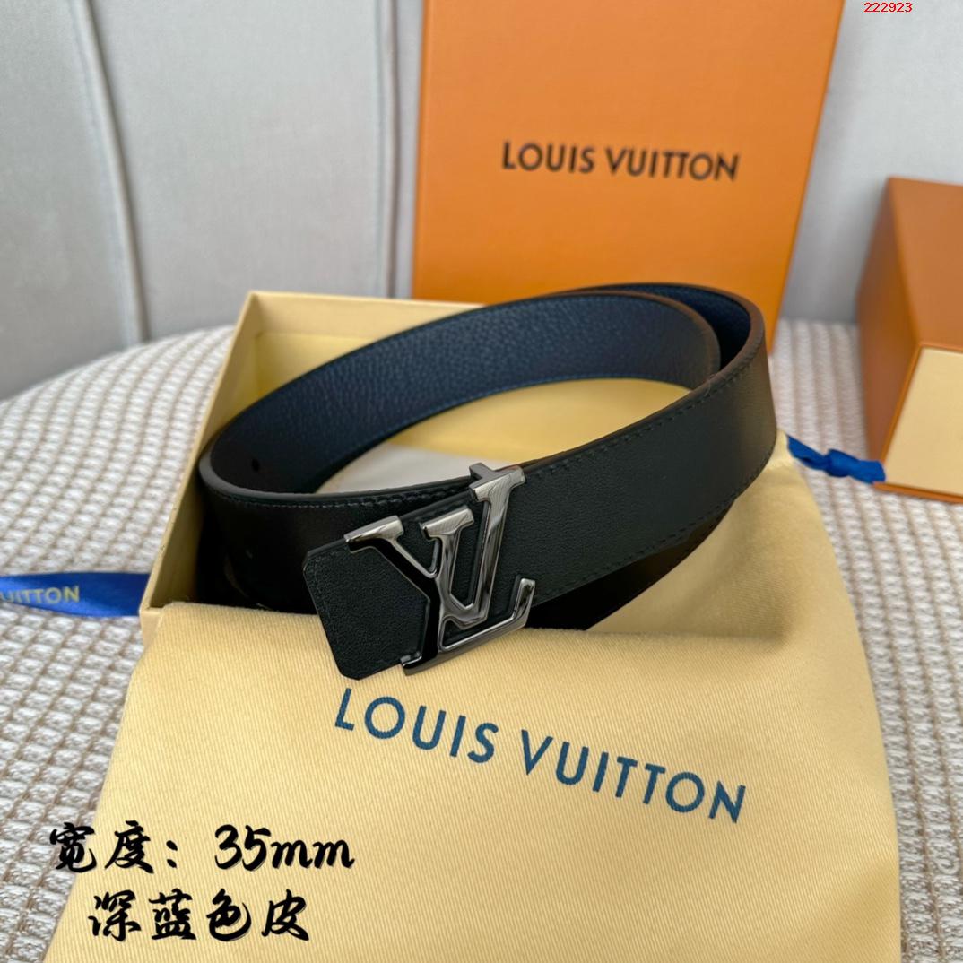 -LV 路易威登  35mm 经典荔枝纹配进口小牛皮底皮