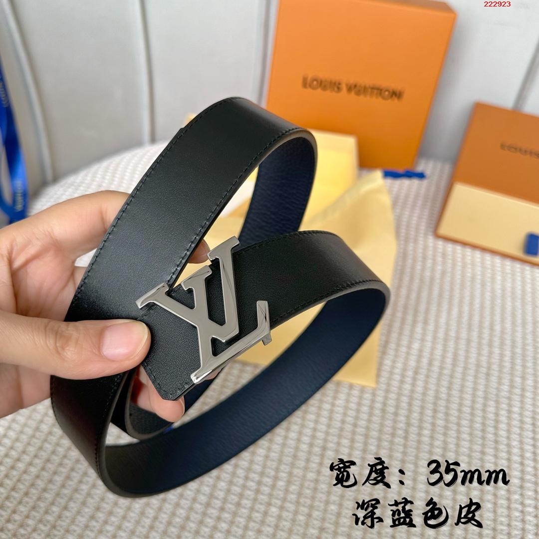 -LV 路易威登  35mm 经典荔枝纹配进口小牛皮底皮