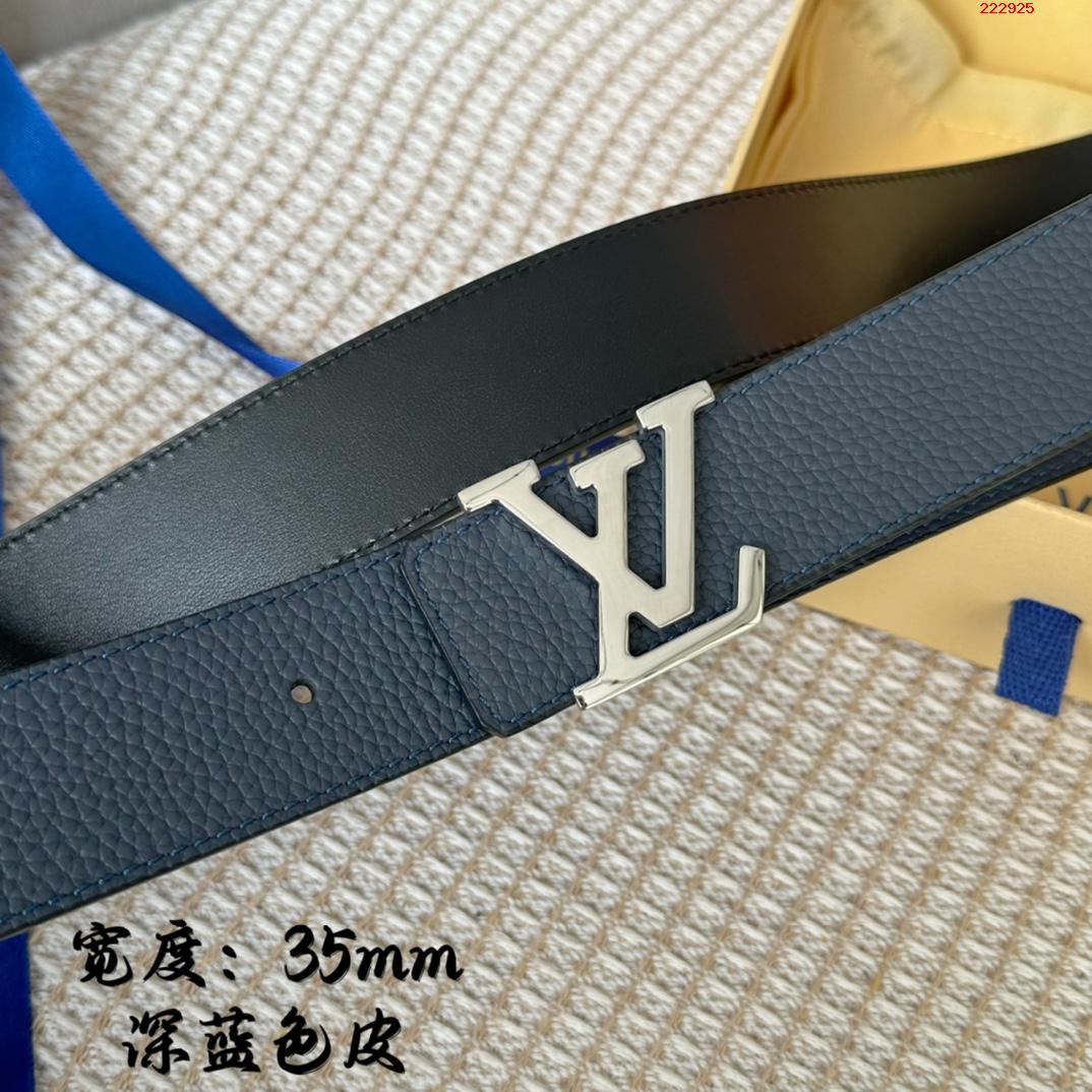 -LV 路易威登  35mm 经典荔枝纹配进口小牛皮底皮