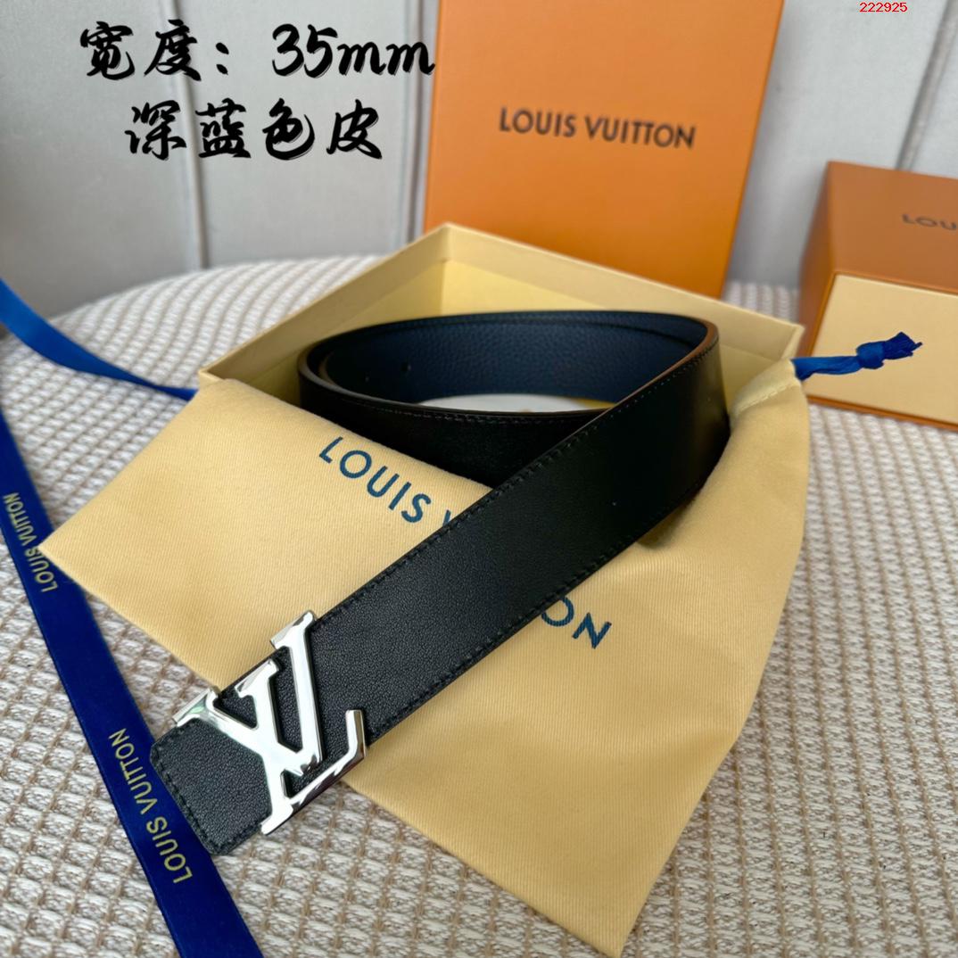 -LV 路易威登  35mm 经典荔枝纹配进口小牛皮底皮