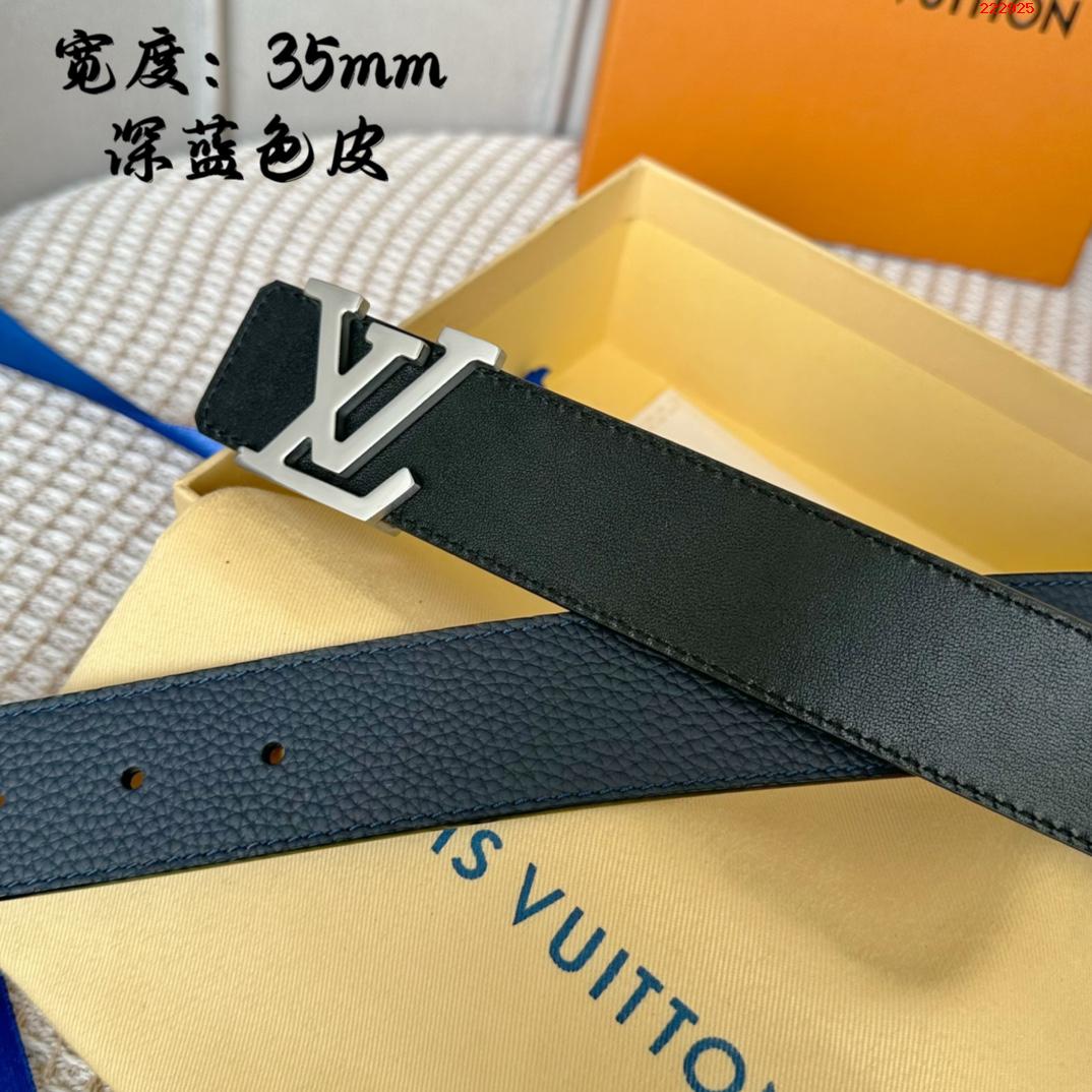 -LV 路易威登  35mm 经典荔枝纹配进口小牛皮底皮