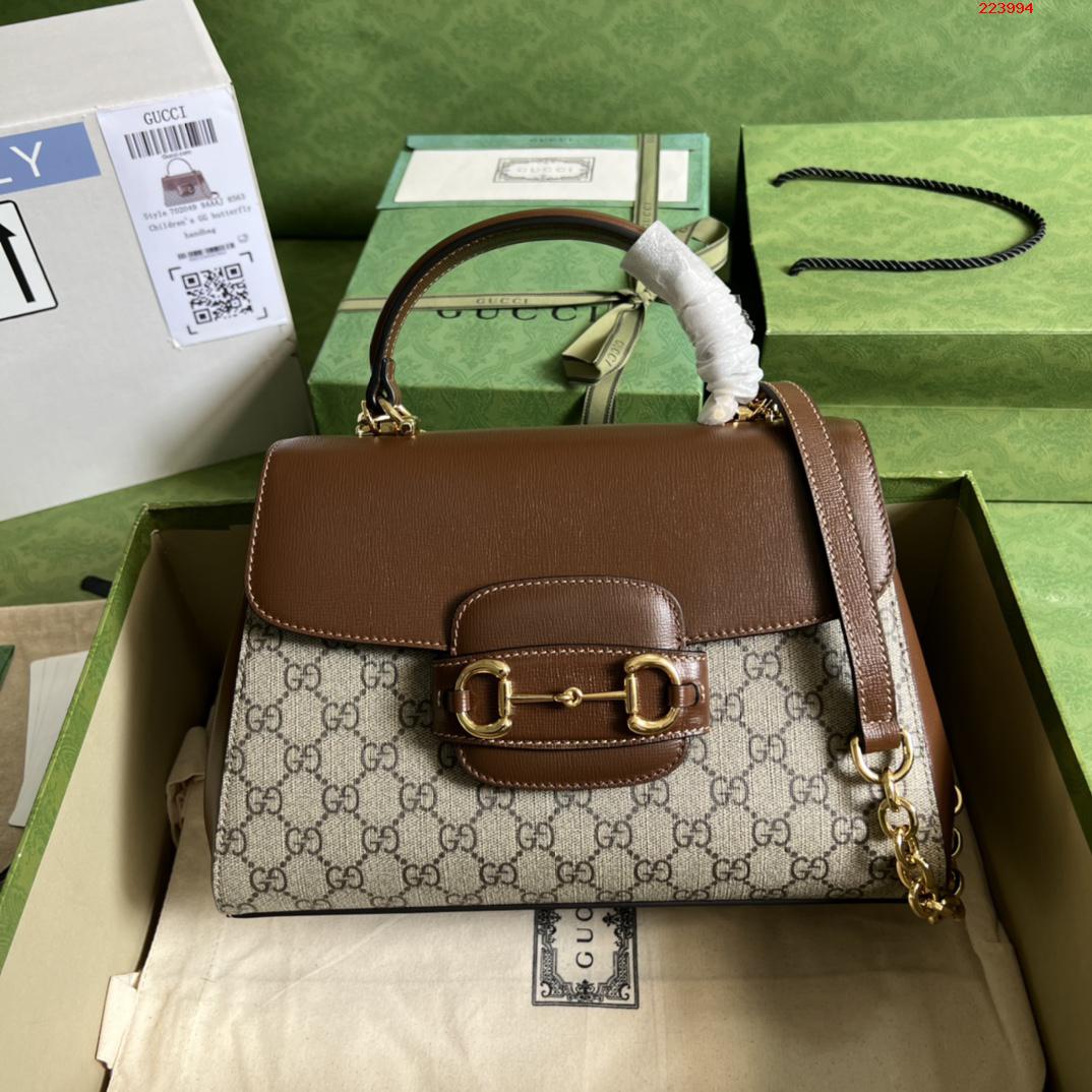    配全套原厂绿盒包装  Gucci Horsebit 1955系列中号手袋 型号 702049 