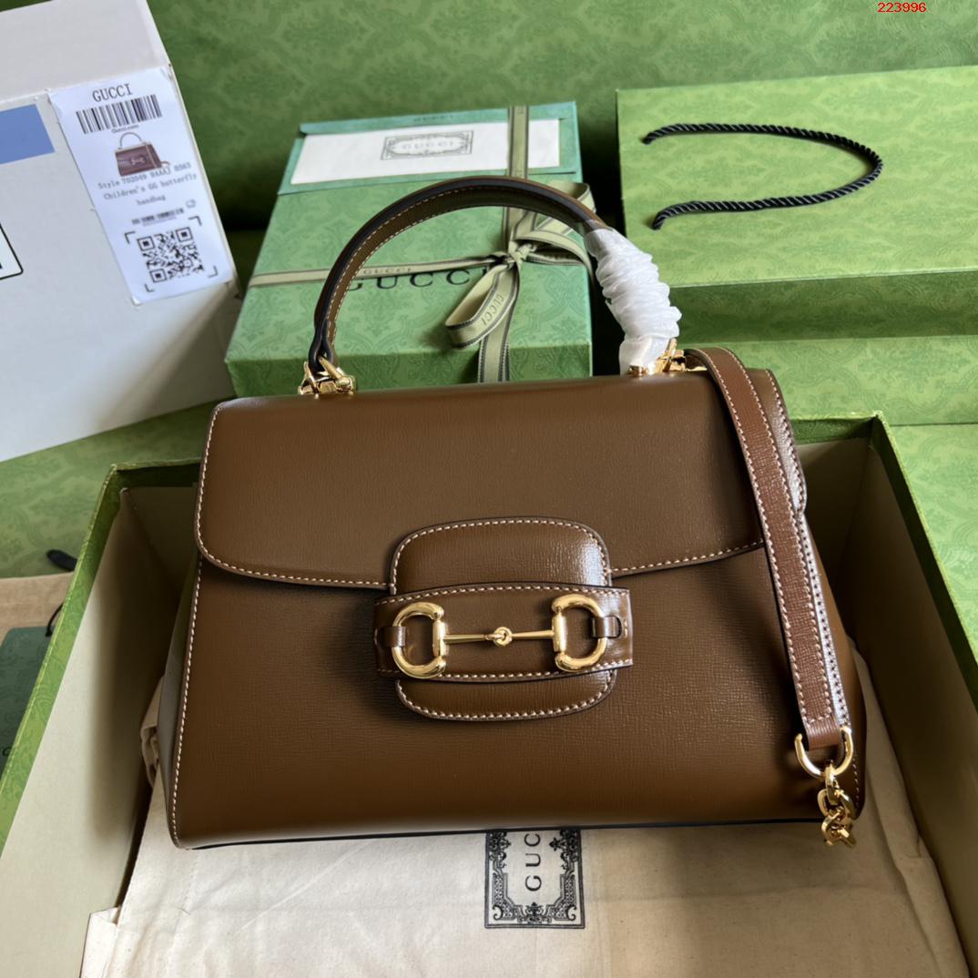    配全套原厂绿盒包装  Gucci Horsebit 1955系列中号手袋 型号 702049 