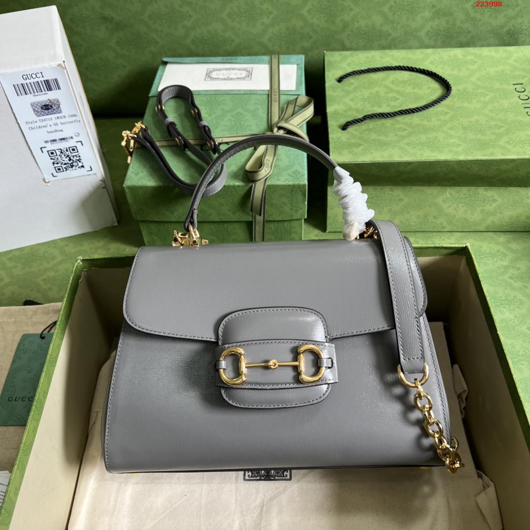    配全套原厂绿盒包装  Gucci Horsebit 1955系列中号手袋 型号 702049 