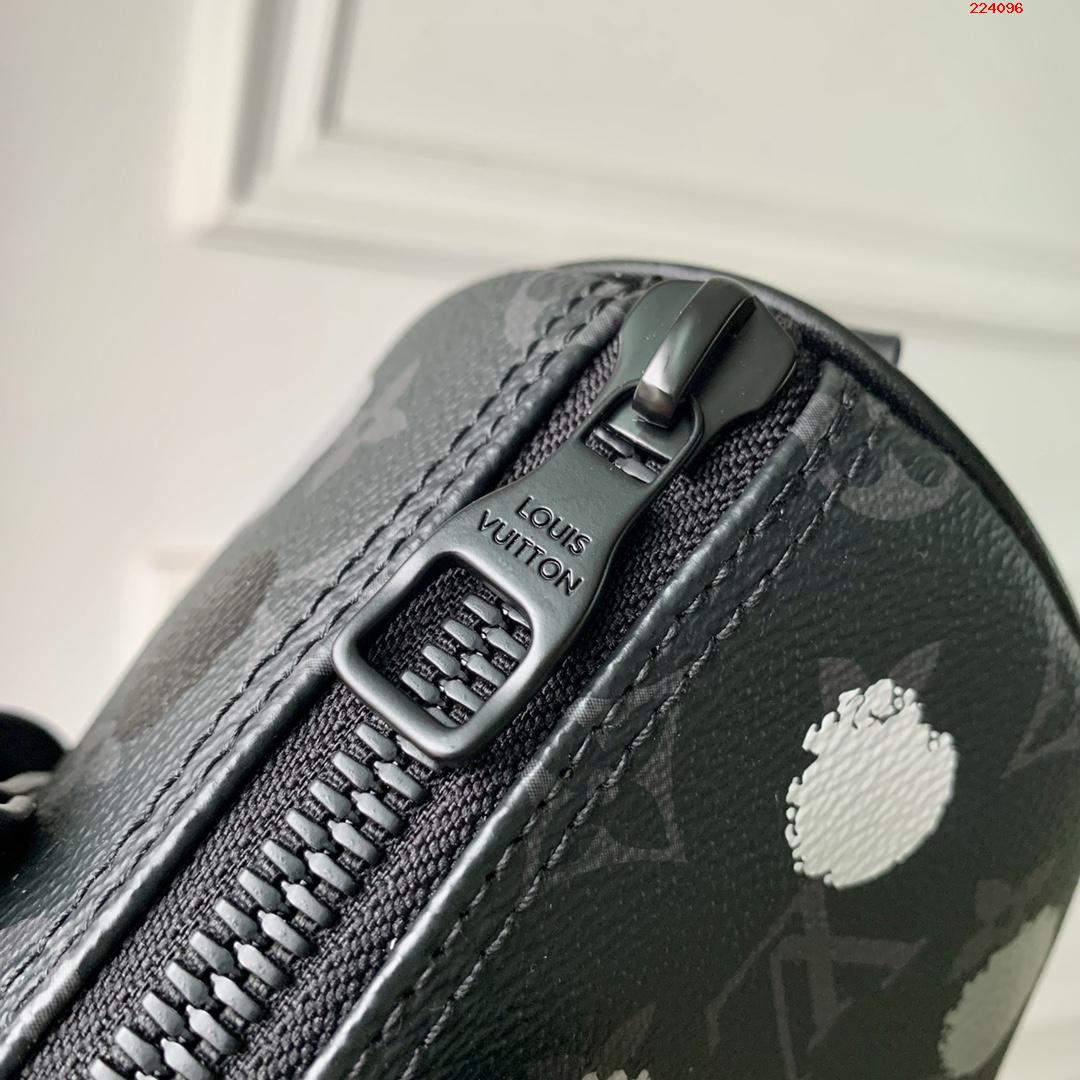  M46406黑花丝印Keepall 25 手袋是路易威登经典旅行袋的迷你版本 