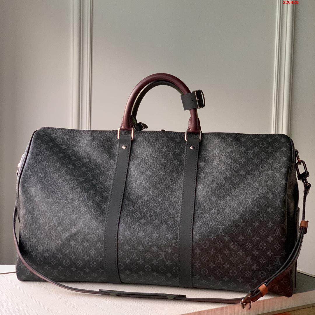 M56856黑花  顶级原单 KEEPALL BANDOULIERE 旅行袋Patchwork 拼贴主题