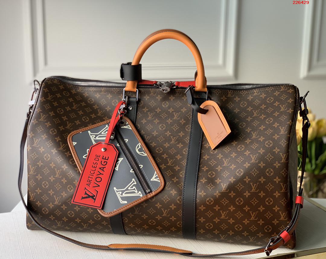 M56855老花 顶级原单 KEEPALL BANDOULIERE 旅行袋Patchwork 拼贴主题